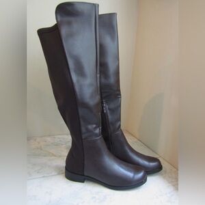 JustFab Tinsley Coffee Over the Knee Boots